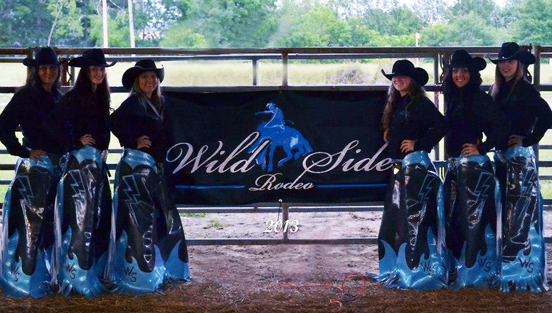 Wild Side Rodeo Drill Team in their Western Rodeo Chaps by Hitch-N-Stitch